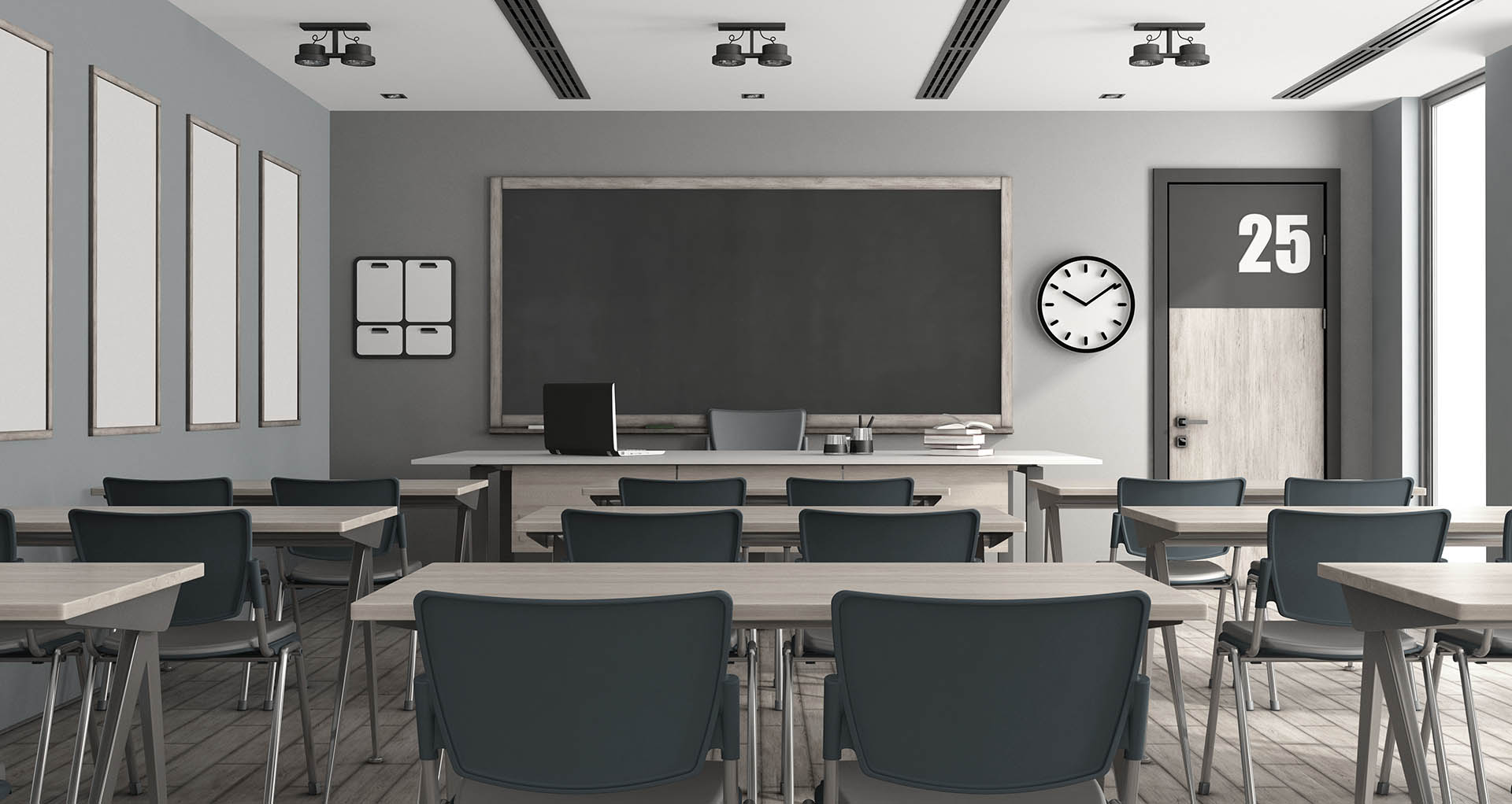 kontor och miljö inreder klassrum från möbler till teknik